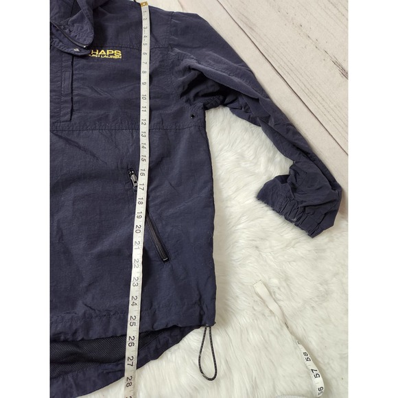 Chaps Ralph Lauren Mens Windbreaker Jacket Hooded Half‎ Zip Nylon Black L - Picture 5 of 5